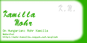 kamilla mohr business card